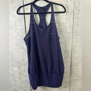 PrAna Ambrosia Purple Laser Cut Racerback Tank EUC